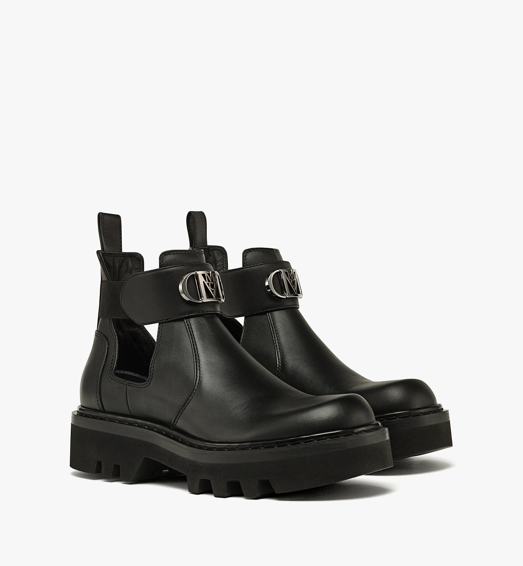 Mode Travia Open Ankle Boots in Calf Leather 1